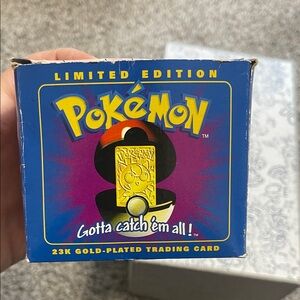 Limited Edition Pokémon Gold-Plated Trading Card